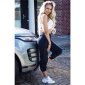 Casual womens loungewear jogger bottoms trackies black