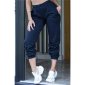 Casual womens loungewear jogger bottoms trackies black