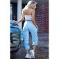 Casual womens loungewear jogger bottoms trackies baby blue
