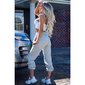 Casual womens loungewear jogger bottoms trackies light grey