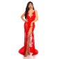 Bodenlanges Gala Abendkleid aus Spitze Red-Carpet-Look Rot