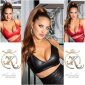 Bauchfreies Damen Träger-Top in Leder-Look Clubwear Bordeaux