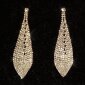 Edle Damen Strass Ohrstecker hängend große Tropfen Gold