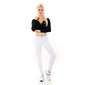 Womens skinny fit cargo jeans biker style white