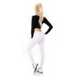 Womens skinny fit cargo jeans biker style white