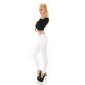 Womens skinny fit jeans incl. belt white UK 12 (M)