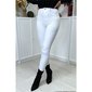 Sexy hautenge Damen Highwaist Röhrenjeans Weiß