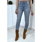 Sexy hautenge Damen Skinny Jeans Röhrenjeans Blau