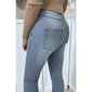 Sexy hautenge Damen Skinny Jeans Röhrenjeans Blau