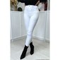 Sexy womens skinny high waist jeans white UK 12 (M)