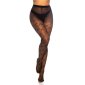 Sexy Damen Strumpfhose mit Netz-Muster Schwarz