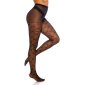 Sexy Damen Strumpfhose mit Netz-Muster Schwarz