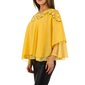 Elegantes Damen Chiffon Shirt mit Fledermausärmeln Senfgelb