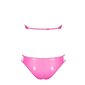 Sexy Damen Gogo-Set / Bikini in Latex-Look Pink