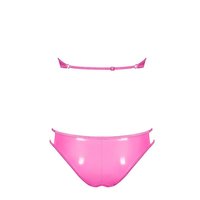 Sexy Damen Gogo-Set / Bikini in Latex-Look Pink 38/40 (L/XL)