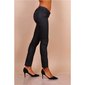 Damen Skinny Jeans in Leder-Look Schwarz