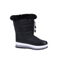 Warm lined womens winter snow boots with faux fur black UK 7