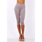 Basic Damen Capri Leggings Grau