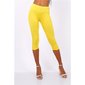 Basic womens Capri leggings yellow