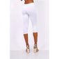 Basic womens Capri leggings white Onesize (UK 8,10,12)