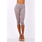 Basic womens Capri leggings grey Onesize (UK 8,10,12)