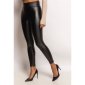 Lined womens faux leather thermo leggings black UK 8/10 (S/M)