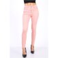 Damen Skinny Stretch Jeans Röhrenjeans Rosa