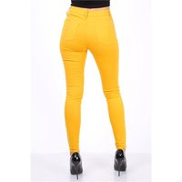 Womens skinny stretch drainpipe jeans mustard yellow