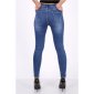 Womens skinny stretch drainpipe jeans used look dark blue