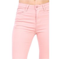 Womens skinny stretch drainpipe jeans pink UK 12 (M)