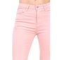Womens skinny stretch drainpipe jeans pink UK 12 (M)
