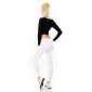 Womens distressed skinny jeans with lettering white