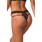 Damen String aus Netzstoff mit Spitze Unterwäsche Schwarz