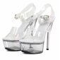 Sexy transparente Gogo Plateau High Heels Klar