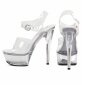 Sexy transparente Gogo Plateau High Heels Klar