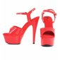 Sexy gogo platform high heels patent leather red UK 4