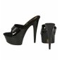 Sexy gogo platform mules high heels patent leather black UK 5