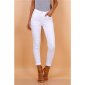 Skinny womens drainpipe jeans in 5-pocket style white