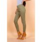 Figurbetonende Damen Skinny Jeans Röhrenjeans Khaki
