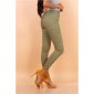 Figurbetonende Damen Skinny Jeans Röhrenjeans Khaki