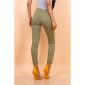 Figurbetonende Damen Skinny Jeans Röhrenjeans Khaki
