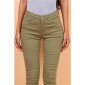 Figurbetonende Damen Skinny Jeans Röhrenjeans Khaki