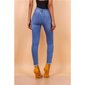 Womens stretch skinny jeans with zip at ankle blue