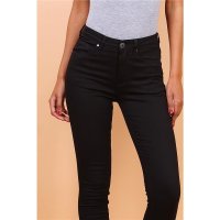 Skinny womens drainpipe jeans in 5-pocket style black UK 12 (M)