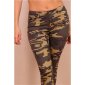 Skinny womens jeans in army look camouflage olive-green