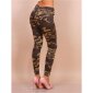 Skinny womens jeans in army look camouflage olive-green