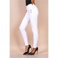 Sexy figurbetonende Damen Skinny Jeans mit Zippern Weiß