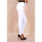 Sexy figurbetonende Damen Skinny Jeans mit Zippern Weiß