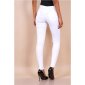 Sexy figurbetonende Damen Skinny Jeans mit Zippern Weiß