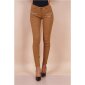 Sexy skinny womens jeans with zips camel